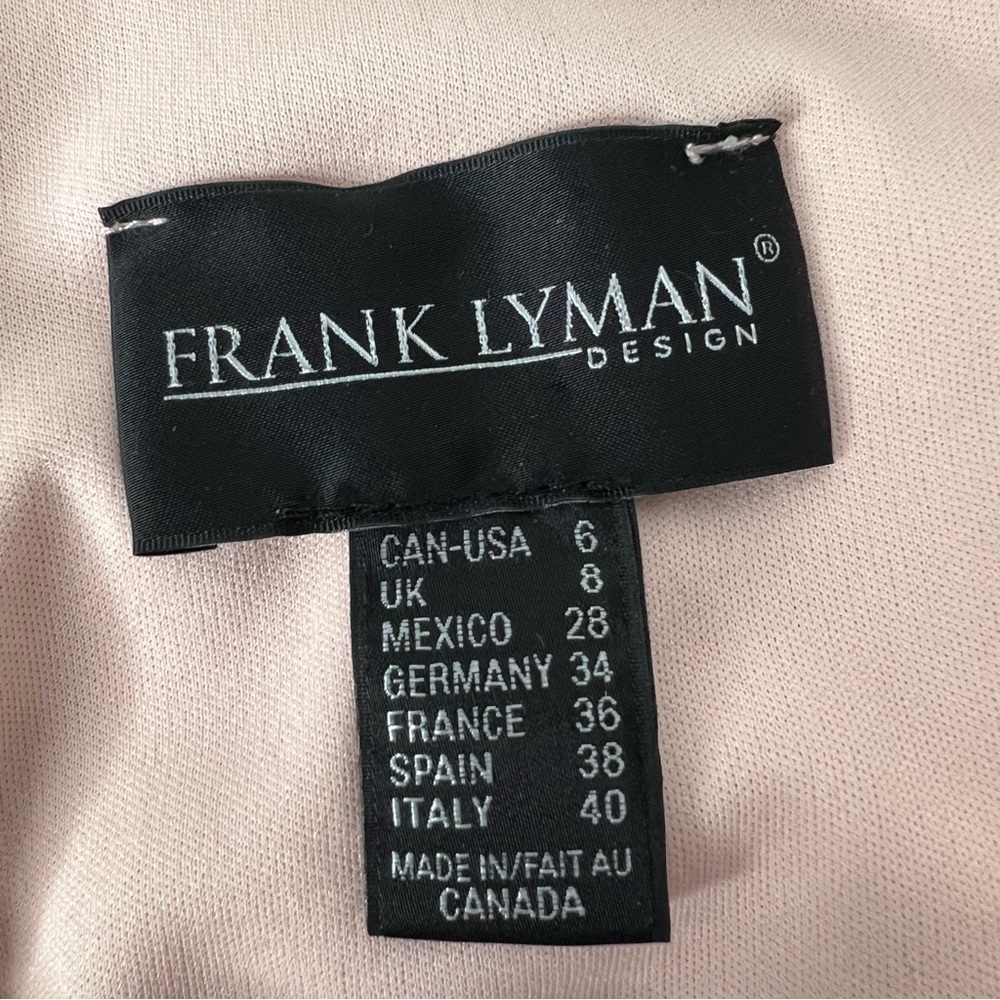 Frank Lyman dress pink black formal classy elegant pink and black ruffle bottom - Picture 4 of 9